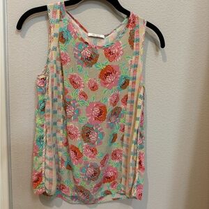 Ella Moss Multicolor Floral Tank Top